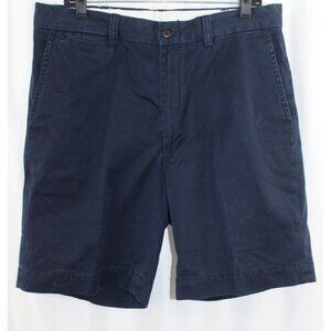 Polo Ralph Lauren Mens Blue Cotton Flat Front Shorts 36